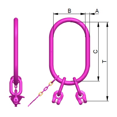 VIP Master links, 2 leg, ECS 672 7