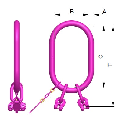 VIP Master links, 4 leg, ECS 676 7
